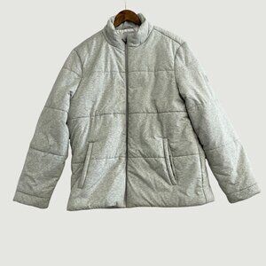 Soybu Women's L Gray Quilted Jacket Full Zip  Insulated Full Zip JCK0212